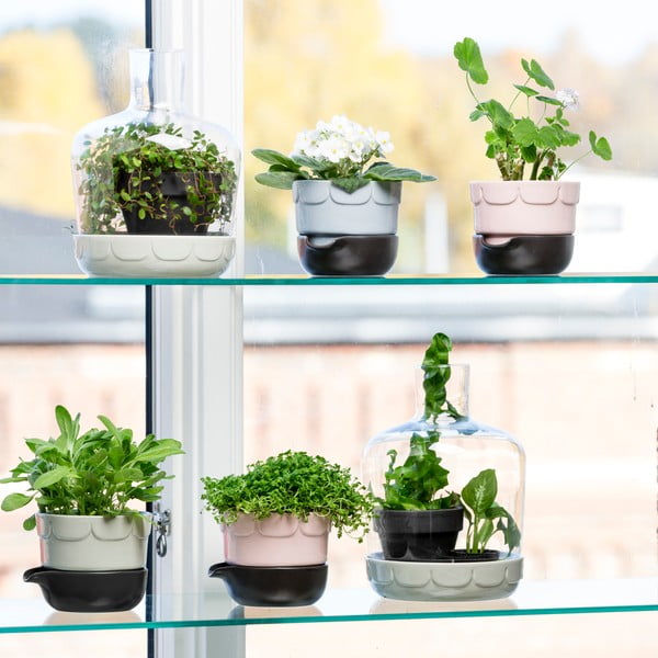 Ghiveci din porțelan Sagaform cu bol pentru irigare Sagaform-image-2