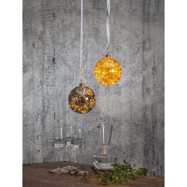 Decorațiune luminoasă de Crăciun gri închis ø 15 cm Glow – Star Trading-image-1