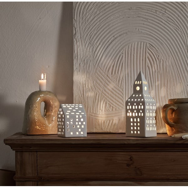 Sfeșnic pentru lumânări pastilă din ceramică Urbania Lighthouse Church Tower – Kähler Design-image-1