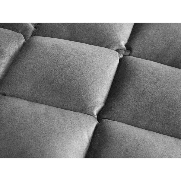 Taburet gri deschis cu tapițerie din catifea Flandrin – Interieurs 86-image-1