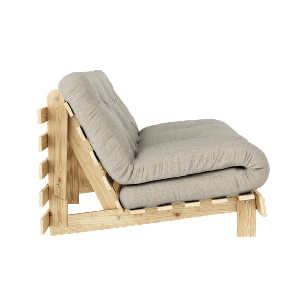 Canapea grej extensibilă cu tapițerie din in 160 cm Roots – Karup Design-image-4