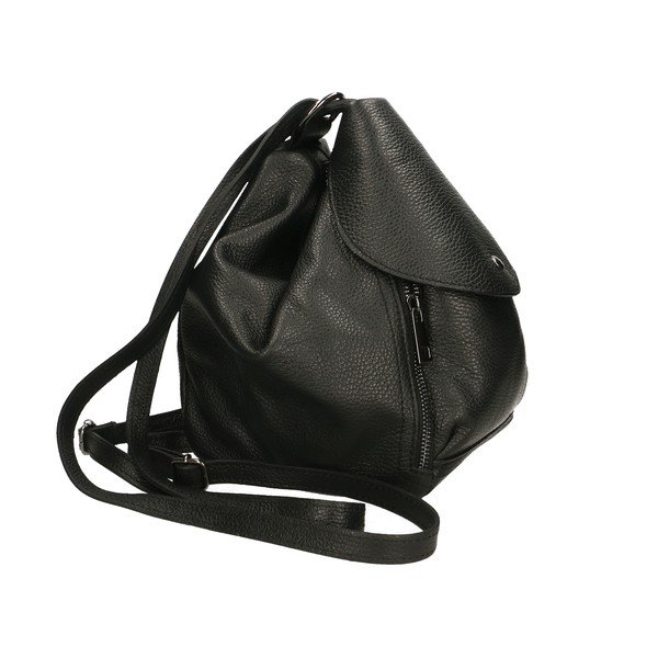 Rucsac negru din piele Chicca Borse-image-4