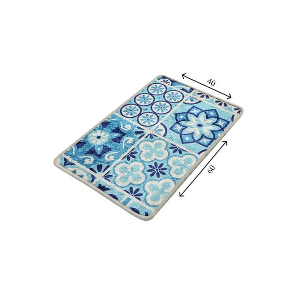 Covoraș de baie albastru 60x40 cm Seramik - Foutastic-image-2