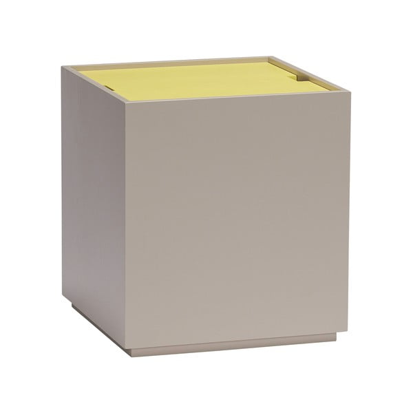 Cufăr galben/gri din lemn masiv de frasin 40x45 cm Vault – Hübsch-image-2