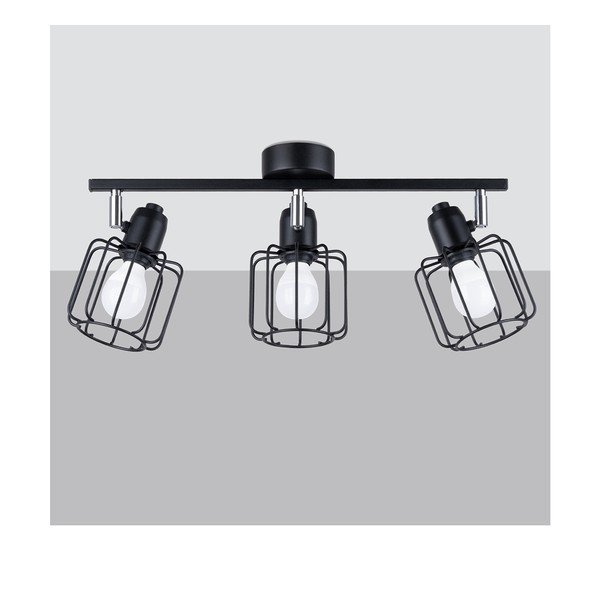 Plafonieră neagră ø 10 cm Salom – Sollux-image-3