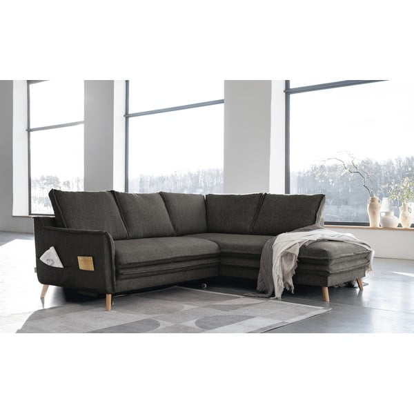 Colțar gri închis extensibil (cu colț pe partea dreaptă) Charming Charlie – Miuform-image-3