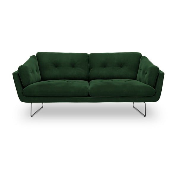 Canapea cu tapițerie de catifea Windsor & Co Sofas Gravity, verde