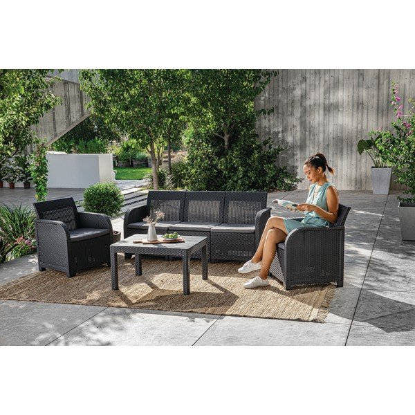 Set mobilier de grădină Keter Rosali, gri-image-4