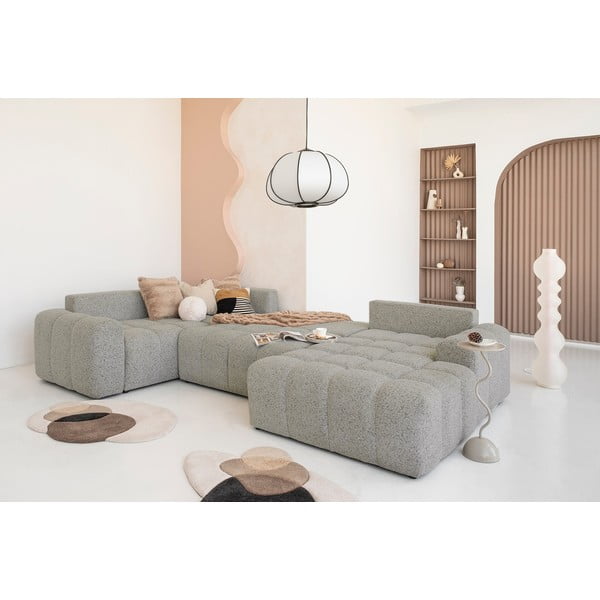 Colțar modular maro deschis extensibil/cu spațiu de depozitare (cu colț pe partea stângă) Lulu – Miuform-image-1