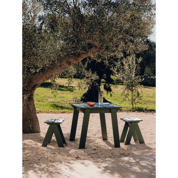 Scaun de grădină verde din lemn masiv Navo – noo.ma-image-2