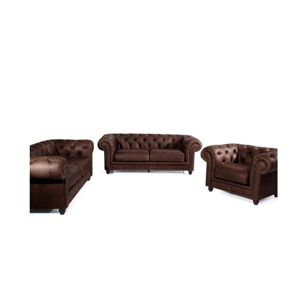 Canapea din piele Max Winzer Orleans, 196 cm, maro-image-1