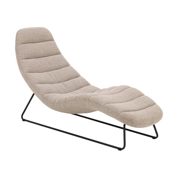 Șezlong bej cu tapițerie din țesătură bouclé Chaplin – Actona