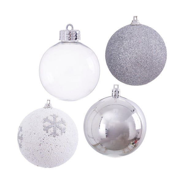Set 16 globuri de Crăciun Unimasa Foam, ø 6 cm, argintiu-image-1