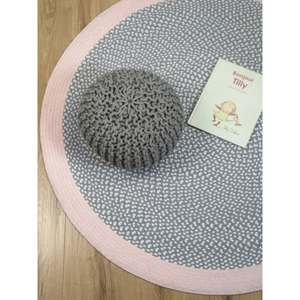 Covor lucrat manual pentru copii Nattiot Brenda Rose, ∅ 120 cm-image-3