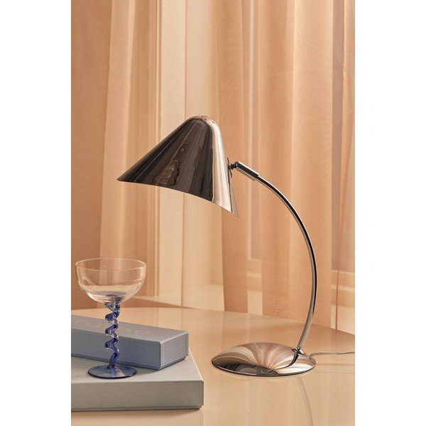 Veioză argintiu-lucios cu structură flexibilă din oțel (înălțime 40 cm) Nathan – Ellos Home-image-2
