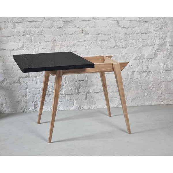 Masă de dining extensibilă cu blat cu aspect de lemn de  frasin  65x90 cm Envelope – Ragaba-image-1