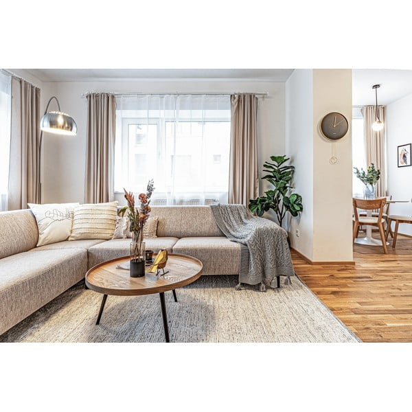 Covor crem țesut manual din bumbac 60x110 cm Reimagine – Universal-image-1