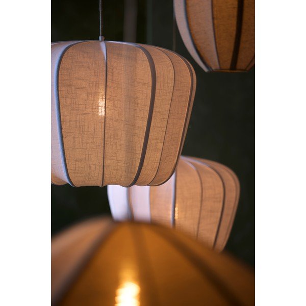 Lustră crem cu abajur textil Zubedo – Light & Living-image-1