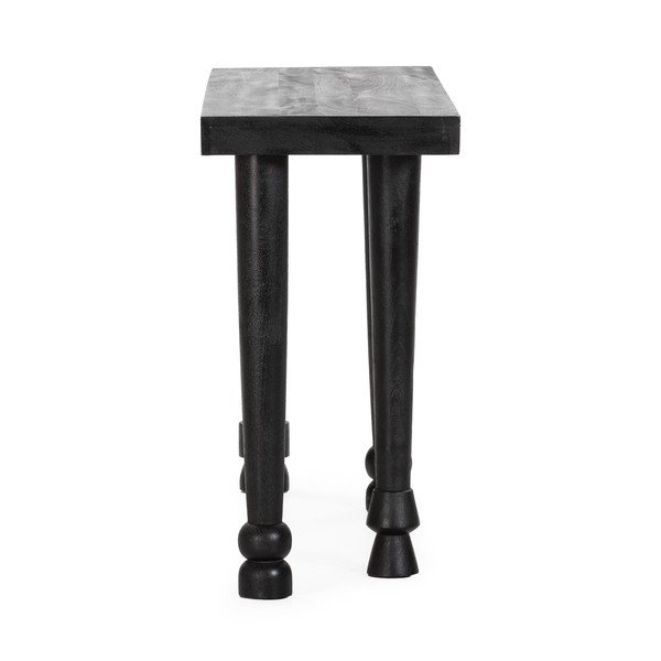 Masă consolă neagră din lemn de mango 40x130 cm Inaya – MOME-image-3