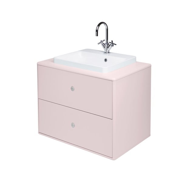 Dulap cu chiuvetă fără baterie roz suspendat 80x62 cm Color Bath – Tom Tailor-image-2