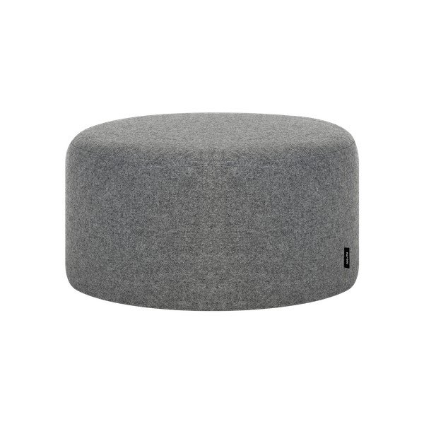 Puf gri cu tapițerie din lână Folk – noo.ma