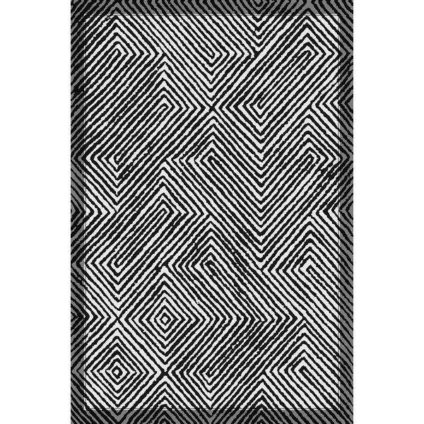 Covor tip traversă alb-negru lavabil 80x300 cm Rimio – Vitaus