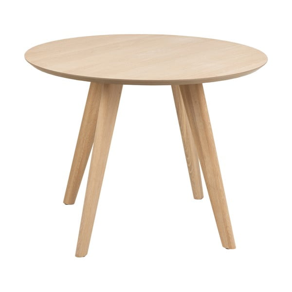 Masă de dining rotundă cu blat cu aspect de lemn de stejar ø 100 cm Townsville – Actona-image-2