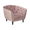 Fotoliu cu husă din catifea Actona Ria, roz pudră