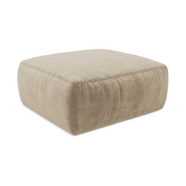 Taburet maro deschis cu tapițerie din chenille Kuki – Makamii-image-3