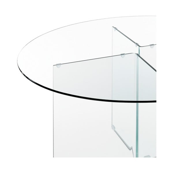 Masă de dining rotundă din sticlă ø 130 cm Kaya – Tomasucci-image-2