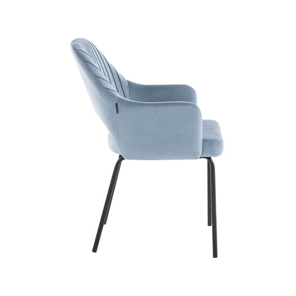 Scaune de dining albastre 2 buc. din catifea Britney - Støraa-image-4