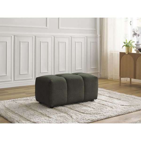 Taburet kaki cu tapițerie din chenille Roxelane – Bobochic Paris-image-1