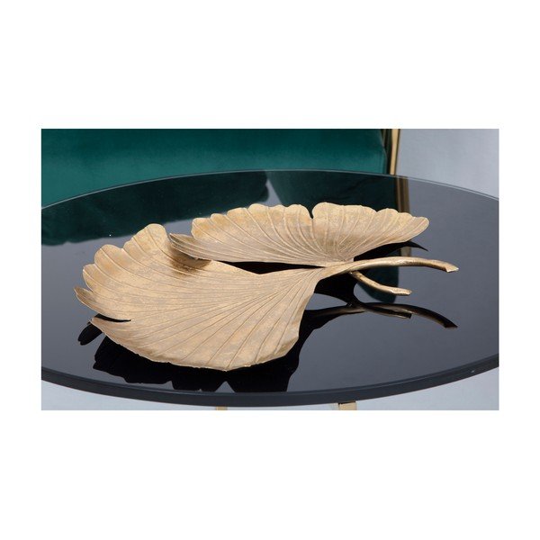 Decorațiune Mauro Ferretti Double Leaf, 40 x 32 cm, auriu-image-1