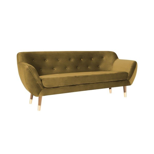 Canapea cu 2 locuri Mazzini Sofas Amelie, auriu-image-2