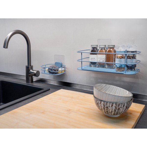 Savonieră albastru-deschis autoadezivă din metal Grena – Compactor-image-3