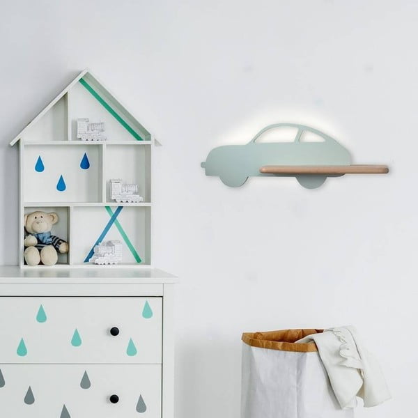 Corp de iluminat pentru copii verde mentă Car – Candellux Lighting-image-1