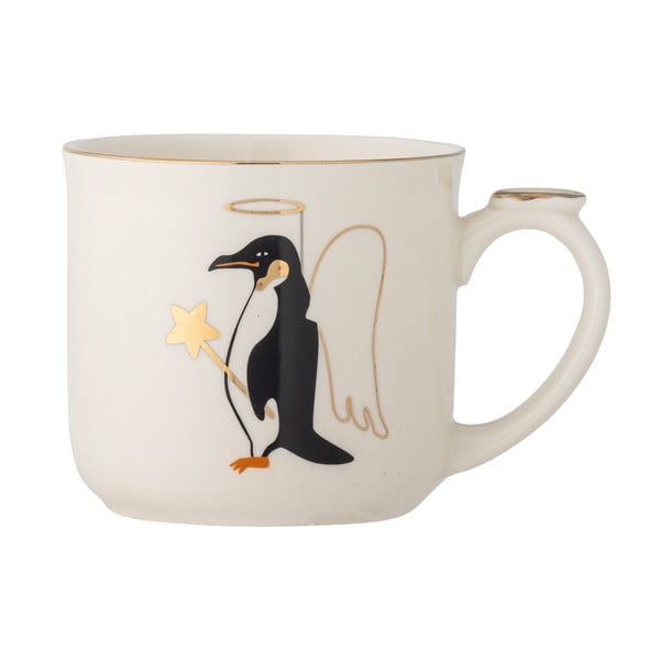 Cană crem cu filtru din gresie 300 ml  cu model de Crăciun Valentin – Bloomingville-image-3