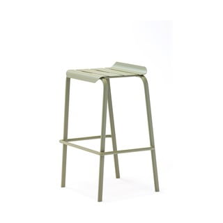 Set 4 scaune de bar pentru grădină Ezeis Alicante, verde măsliniu