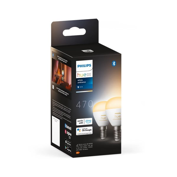 Becuri smart E14, 2 buc. 5 W White ambiance – Philips Hue-image-2