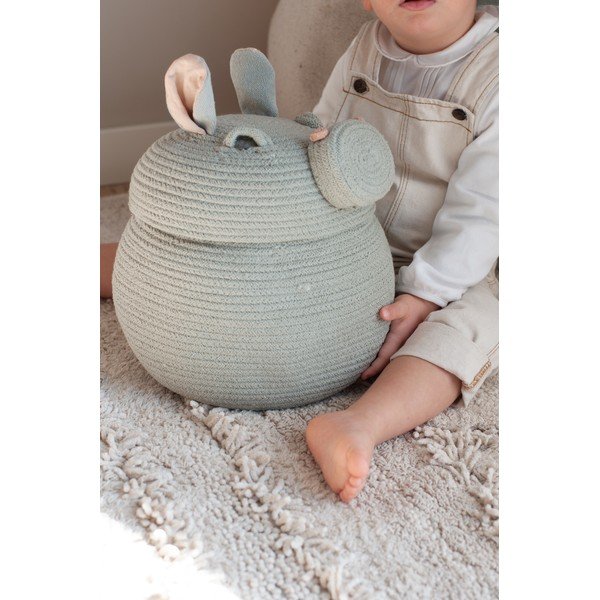 Coș de jucării pentru copii gri deschis din material textil ø 25x30 cm Henry the Hippo – Lorena Canals-image-2