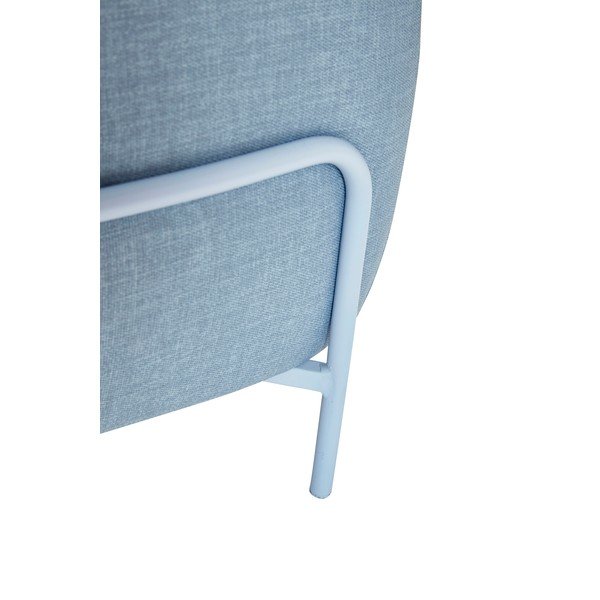 Puf cu structură din metal Hübsch Carry, albastru deschis-image-3