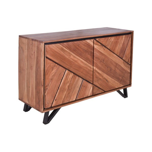 Dulap în culoare naturală din lemn de acacia 120x78x40 cm Ambala – Interia Home & Living-image-2