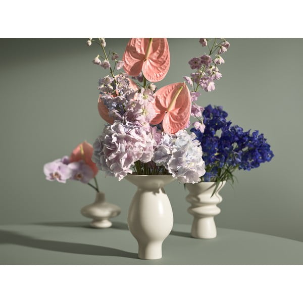 Vază din ceramică Kähler Design Kontur, înălțime 25 cm, crem-image-1