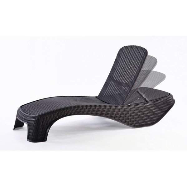 Șezlong de grădină verde închis din plastic Atlantic – Keter-image-1