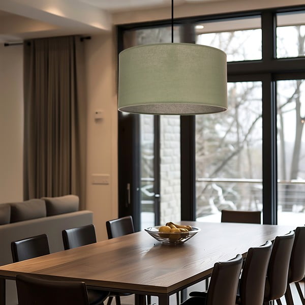 Lustră verde cu abajur textil ø 40 cm Shanti – Candellux Lighting-image-3