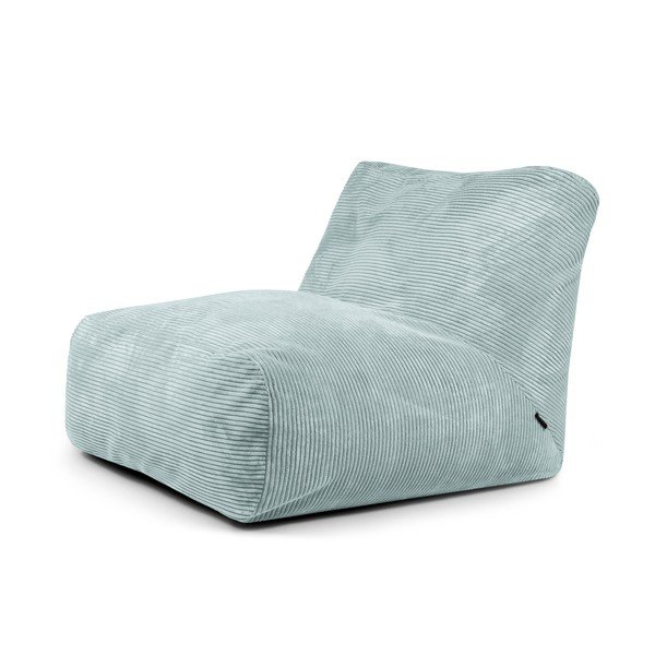 Fotoliu bean bag verde mentă cu tapițerie din catifea reiată Tube 100 – SLOWDOWN