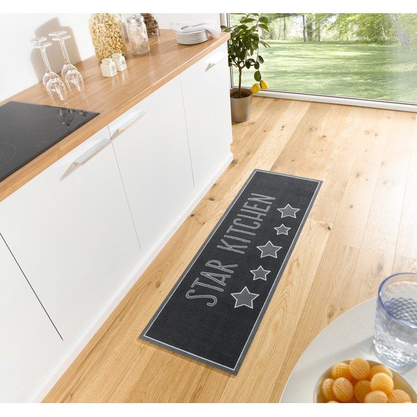 Covor de bucătărie / traversă Zala Living Star Kitchen, 50 x 150 cm, gri închis-image-1