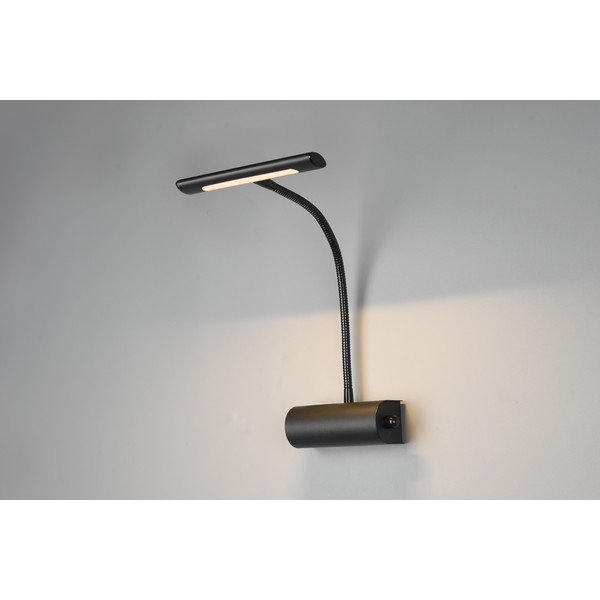 Aplică de perete negru-mat LED cu structură flexibilă/cu intensitate reglabilă Curtis – Trio-image-3