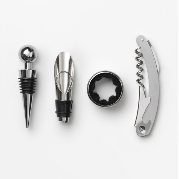 Set de accesorii pentru vin din oțel inoxidabil The Essentials Wine Tools – Printworks
