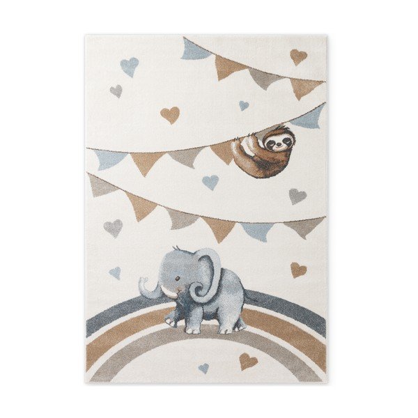 Covor pentru copii crem 160x230 cm Walk like an Elephant Rainbow Party – Villeroy&Boch